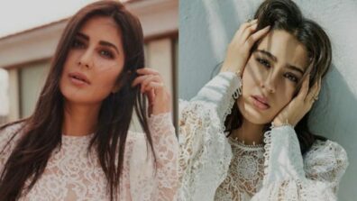 Two angels in delicate white lace top: Who looks prettier Sara Ali Khan or Katrina Kaif?