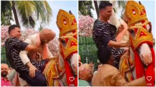 Video Of The Day: Akshay Kumar does hilarious naagin dance at wedding on top of horse, internet goes LOL