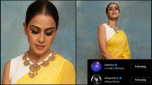 Viral Alert: Genelia Deshmukh turns ‘desi girl’ in high-chic yellow saree, Hansika Motwani and Athiya Shetty love it