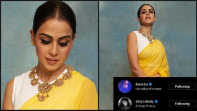 Viral Alert: Genelia Deshmukh turns ‘desi girl’ in high-chic yellow saree, Hansika Motwani and Athiya Shetty love it