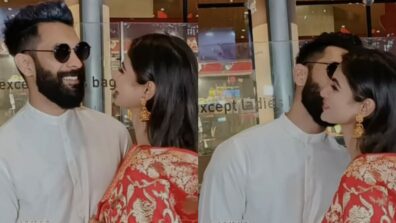 Viral Video: Mouni Roy kisses husband Suraj Nambiar in public after marriage