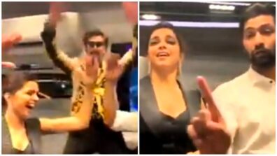 Viral Video: Ranveer Singh, Deepika Padukone and Vicky Kaushal dance on Varun Dhawan’s ‘First Class’ song together