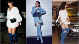 Walk Like A Queen: Rhea Chakraborty, Sonakshi Sinha and Sara Ali Khan give major footwear goals in denims, see pics