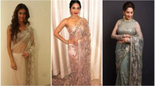 Want to master the art of stylish Tulle saree look? Let Disha Patani, Kiara Advani and Madhuri Dixit be your ultimate guide