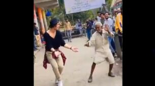 Watch: A Viral Video Of Dadaji Dancing With Foreigner On O O Jane Jana Makes Internet Deewana