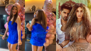 Watch: Bipasha Basu dances on Guru Randhawa’s song in blue midi dress, Nora Fatehi reacts