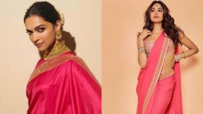 Wedding season is here! Deepika Padukone Vs Janhvi Kapoor: Which diva’s regal look in pink saree won your heart?