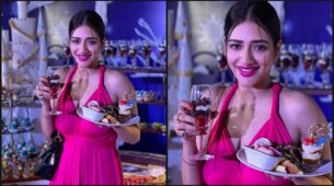 What A Beauty: Yummy Mummy’ Nusrat Jahan is a sight to behold in pink V-neck dress, fans crush seeing her smile