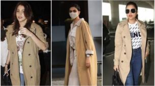 Winter Special: Anushka Sharma, Deepika Padukone, Parineeti Chopra and white brown trench coat style, a quintessential visual delight