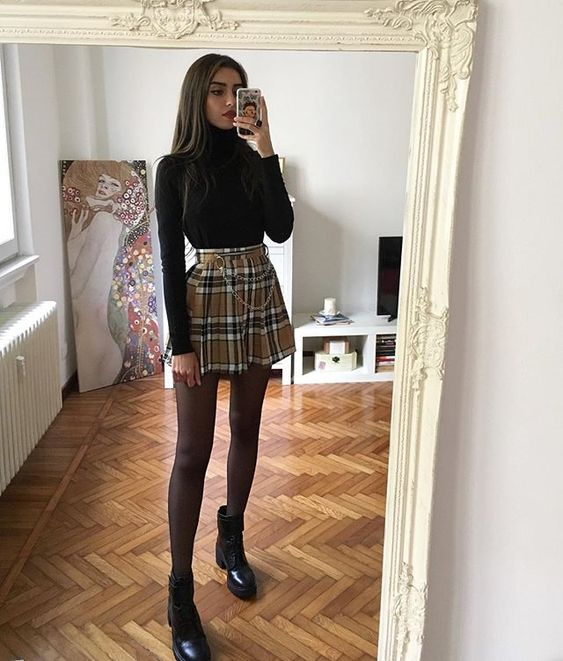 5 Ways To Style Your Plaid Skirt - 2