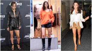 Halle Berry To Eva Longoria: Hollywood Celebrities Have Been Photographed Wearing Leather Shorts