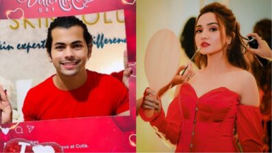 Aladdin Valentine’s Day Celebration: Siddharth Nigam looks stunning in red t-shirt, Ashi Singh drops sassy look in corset red dress