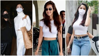 Alia Bhatt, Disha Patani and Nora Fatehi ring in high-chic vibes in white mock-neck crop top styles, are you crushing?