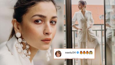 Alia Bhatt looks ravishing in a white pantsuit, Neetu Kapoor finds it super hot