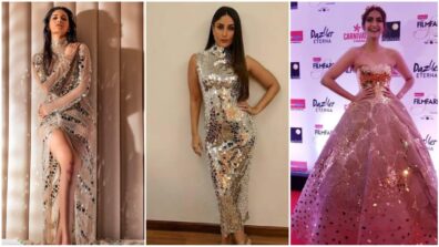 Amyra Dastur, Kareena Kapoor and Sonam Kapoor are here to stab hearts in mirror beaded gown style, see pics