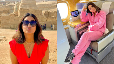 Animal Love: Hina Khan shares adorable kissing moment with camel from Egypt, netizens melt