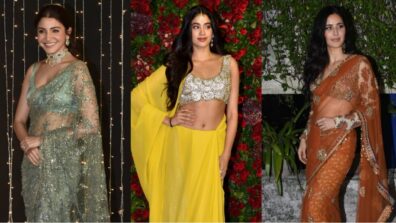 Anushka Sharma, Janhvi Kapoor and Katrina Kaif are a sight to behold in gorgeous printed ethnic sarees, check ASAP