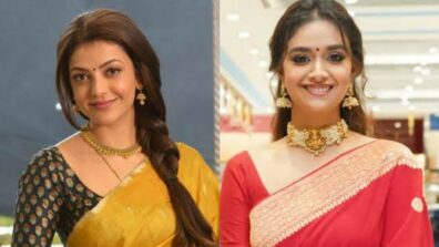 Elegant Saree Collection Of South Indian Divas: From Kajol Aggarwal To Keerthy Suresh