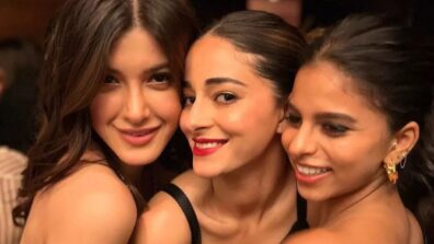 BFF Goals: Ananya Panday, Suhana Khan and Shanaya Kapoor pose together at Farhan Akhtar-Shibani Dandekar wedding bash, see cute pic