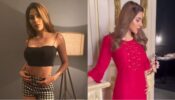 Choose Only One: Nikki Tamboli in black bralette and shorts or red kurta, pick your favourite
