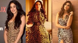 Janhvi Kapoor, Nora Fatehi and Kriti Sanon set vogue goals with tiger printed outfits, take cues