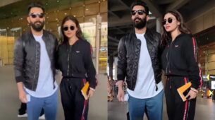 Couple Goals: Mouni Roy and Suraj Nambiar return from Kashmir honeymoon, spotted twinning in black