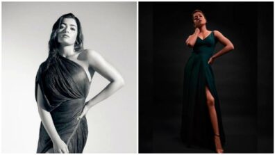 Rashmika Mandanna Makes A Move In A Hot High-Slit Gown, Check Out Her Pictures