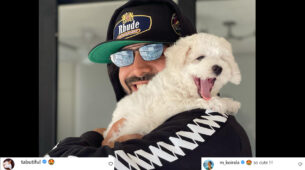 Cutest Pic Of The Day: Kartik Aaryan reunites with puppy ‘Katori’, Tabu and Manisha Koirala can’t stop admiring