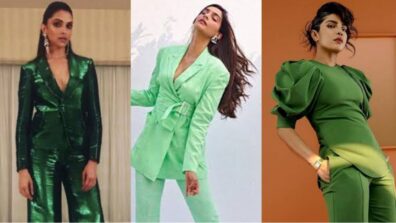 Deepika Padukone, Priyanka Chopra and Sonam Kapoor are all about ‘savage boss babe’ vibes in green pantsuit, check ASAP