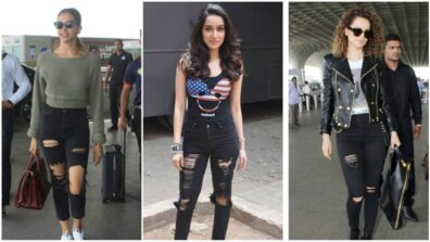 Deepika Padukone, Shraddha Kapoor and Kangana Ranaut make bold vogue statement in black distressed jeans, who’s your favourite?