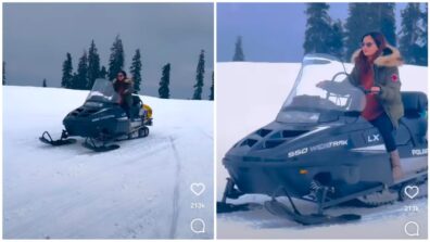 Dhoom Machale Dhoom: Anushka Sen turns ‘Khatron Ke Khiladi’ in Kashmir, rides bike amid snowfall