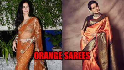 Divas who showed how to play the glam girl in orange sarees, from Katrina Kaif to Kangana Ranaut