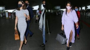 Dresses Are Popular Choice In Airport Fashion: From Jacqueline Fernandez’s Fendi Bodycon And Janhvi Kapoor’s Slit Number
