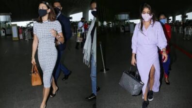 Dresses Are Popular Choice In Airport Fashion: From Jacqueline Fernandez’s Fendi Bodycon And Janhvi Kapoor’s Slit Number