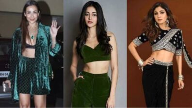 From Ananya Panday to Shilpa Shetty and Malaika Arora: B-Town babes in velvet crop top styles