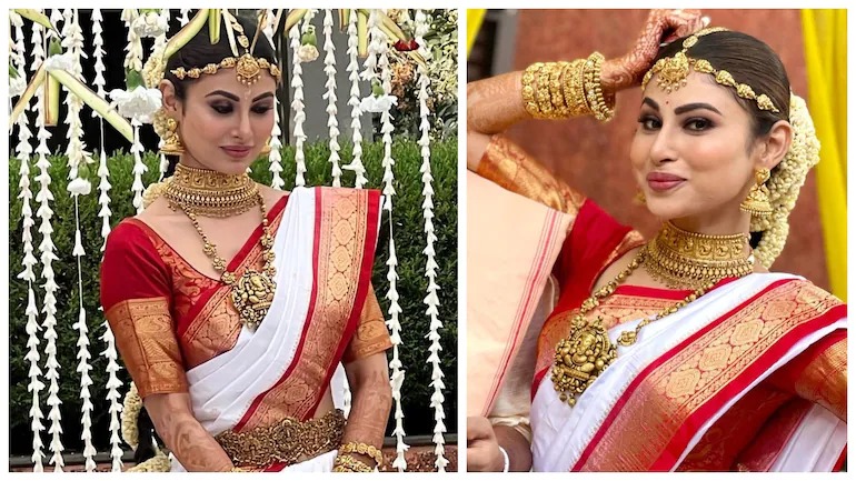 From Deepika Padukone To Mouni Roy, These Are 4 Bollywood Stars Who Abandoned The Lehenga For A Saree On Their Wedding Day - 3