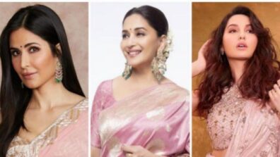 From Katrina Kaif To Nora Fatehi: 6 Divas Who Looked Like Six Yards Of Grace In A Blush Pink Saree