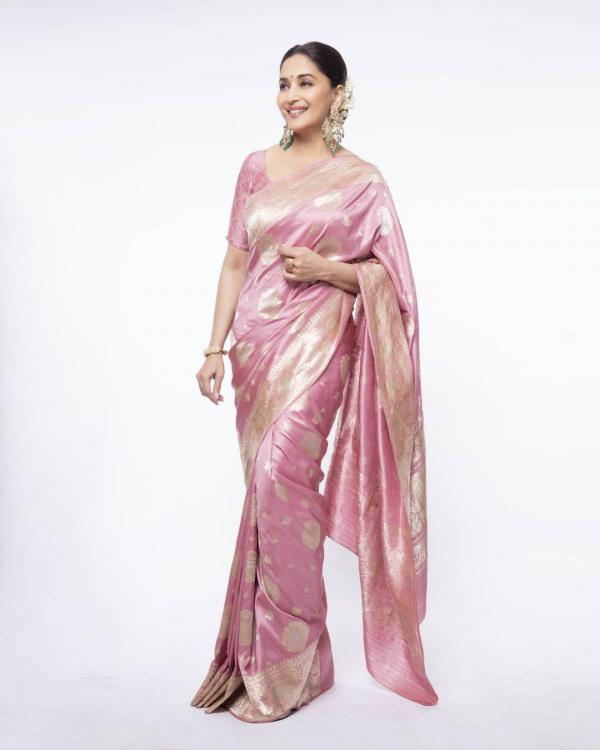 From Katrina Kaif To Nora Fatehi: 6 Divas Who Looked Like Six Yards Of Grace In A Blush Pink Saree - 4