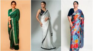 From Keerthy Suresh to Alia Bhatt and Vidya Balan, Indian divas in classic Kshitij Jalori sarees
