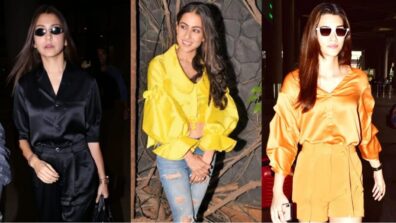 From Kriti Sanon to Anushka Sharma and Sara Ali Khan, B-Town divas in monotone satin shirt style, see pics