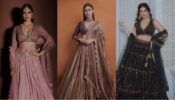 In love with Vvani dark-shade glittery lehenga style? Get your cues from Malavika Mohanan, Mouni Roy and Amyra Dastur