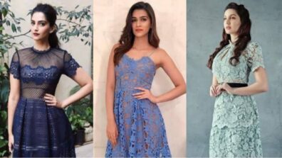 From Sonam Kapoor to Nora Fatehi and Kriti Sanon: B-Town beauties in blue lace outfits