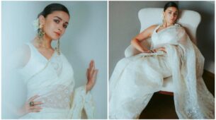 Gangubai Swag: Alia Bhatt continues love affair with white sarees, looks ravishing in new photoshoot