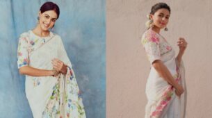 Genelia D’Souza and Alia Bhatt impress in high-chic morakasi printed linen saree, who’s your favourite?