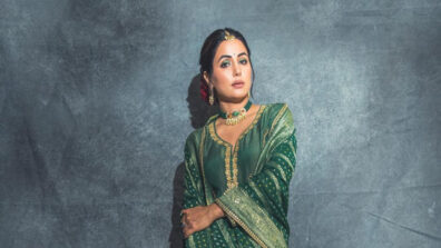 Hina Khan Looks Like An Indian Barbie In A Green Kurta Set With A Rose In Her Hair