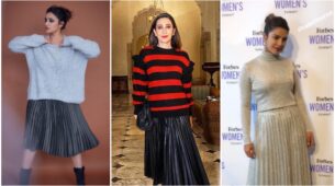 From Kate Middleton To Deepika Padukone, Here Are Six Ways To Wear A Pleated Skirt With A Sweater To Be Warm And Fashionable