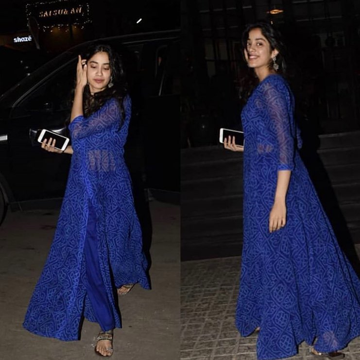 Janhvi Kapoor To Karisma Kapoor: Bollywood Celebs In Indigo Colour Outfits - 0