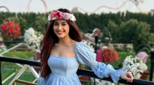 Jannat Zubair Rahmani Looks Gorgeous In Blue Layered Dress And Beautiful Flower Tiara, Check Out Pics