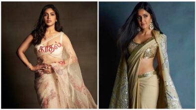 Katrina Kaif and Bhumi Pednekar are quintessential gorgeous damsels in Abu Sandeep Jani Khosla sarees, take cues