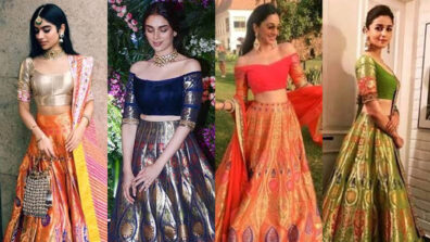 Khushi Kapoor, Aditi Rao Hydari, Kiara Advani and Alia Bhatt dazzle in Manish Malhotra brocade lehengas, take inspiration